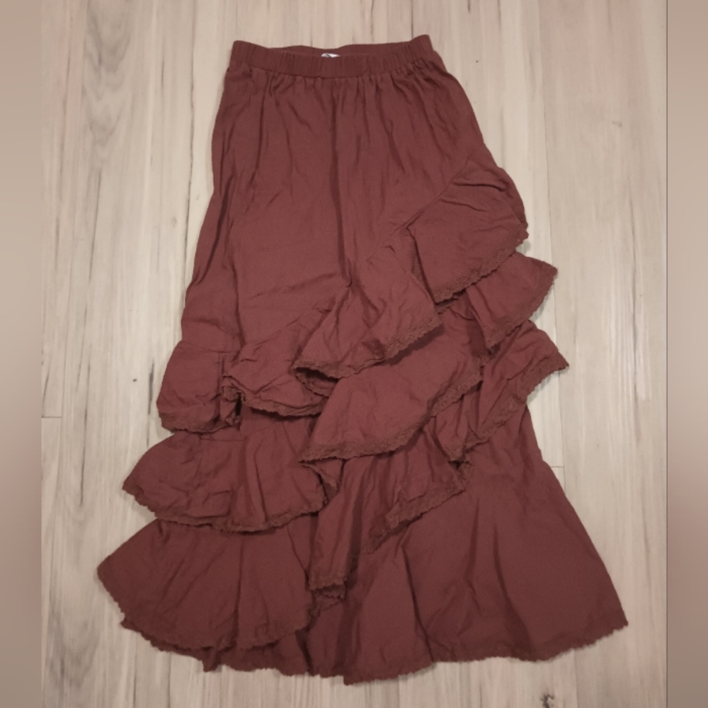 Mable by Anthro Ruffle Tiered Skirt